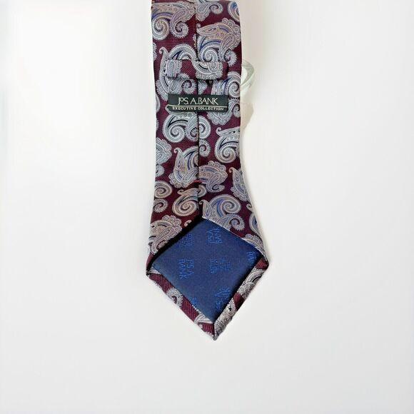Jos. A. Bank Heritage Collection Paisley Repp Tie Silk Necktie Red Mens Size 58 - Picture 3 of 7
